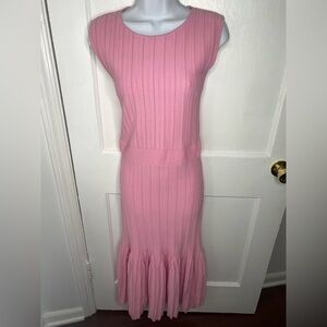 RACHEL COMEY NWT Floor Sample Pink Swing Sleeveless Dress Has Dirt On It